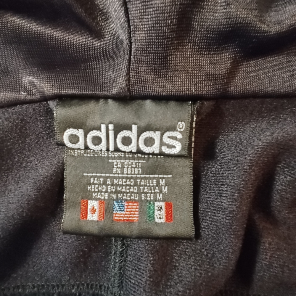 Adidas Black and Blue Hooded Jacket - Picture 8 of 12